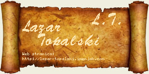 Lazar Topalski vizit kartica